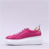 Wonders Curvy Platform Lace Trainer - Fuchsia Leather